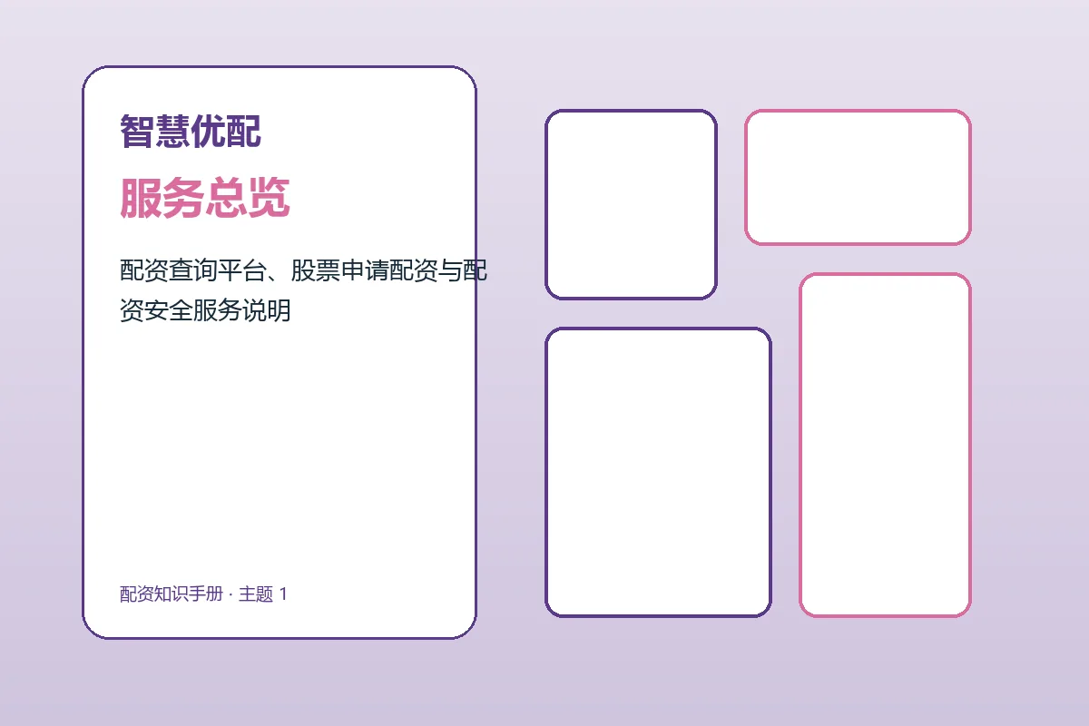 智慧优配基础知识品牌服务总览